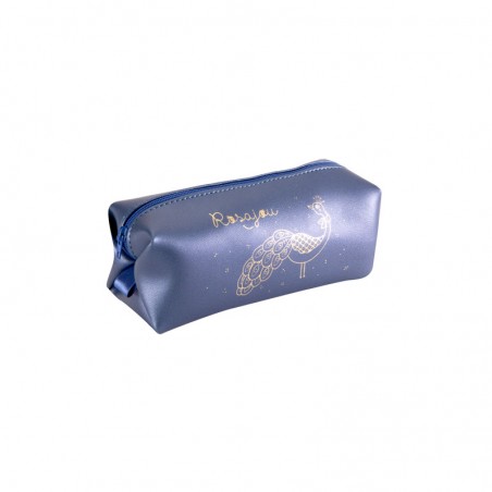 Trousse vide bleue nacrée