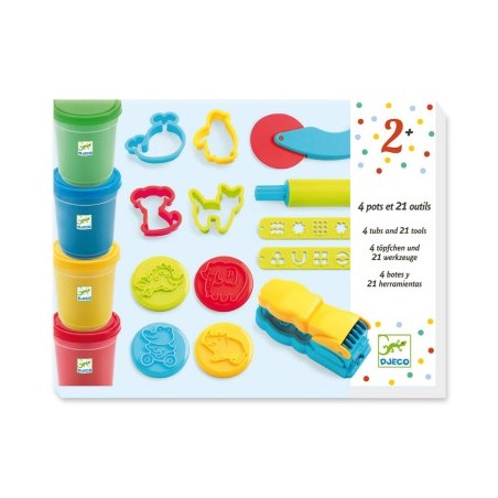 4 pots et 21 outils pâte à...