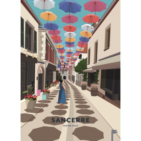 Affiche Sancerre ville 50*70