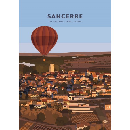 Affiche Sancerre ciel 50*70